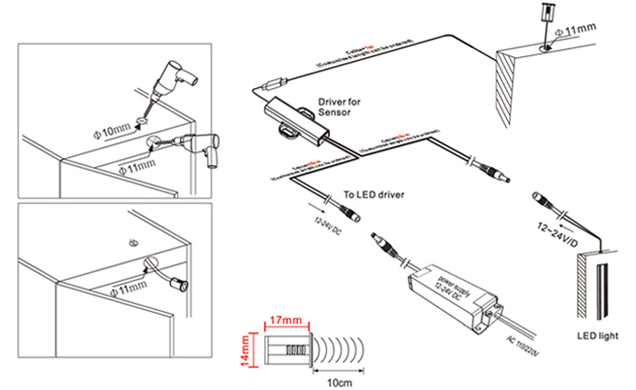 IR008B-D(Recessed door sensor )