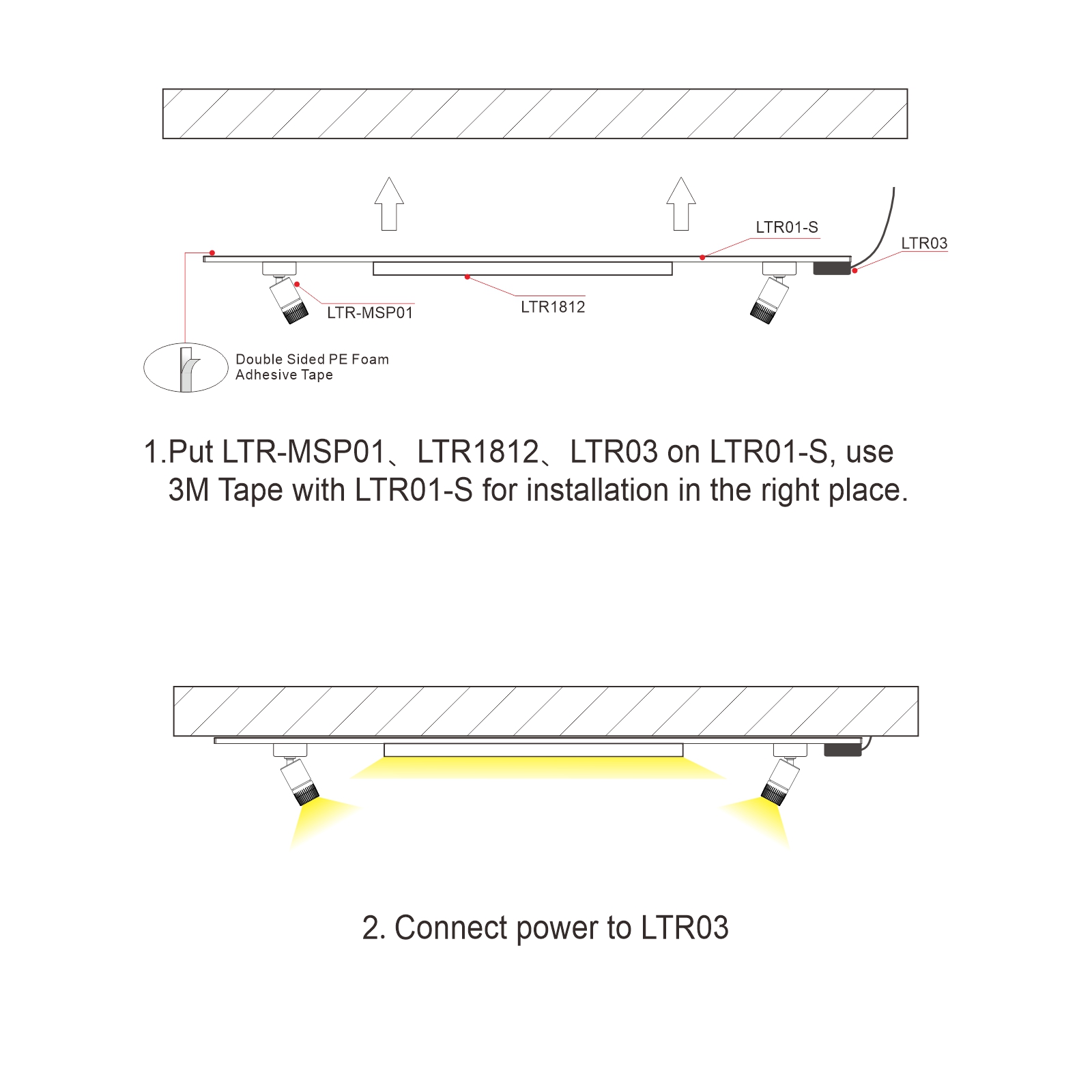 SUR-LTR1812 Mini magnetic DC Power Track Light