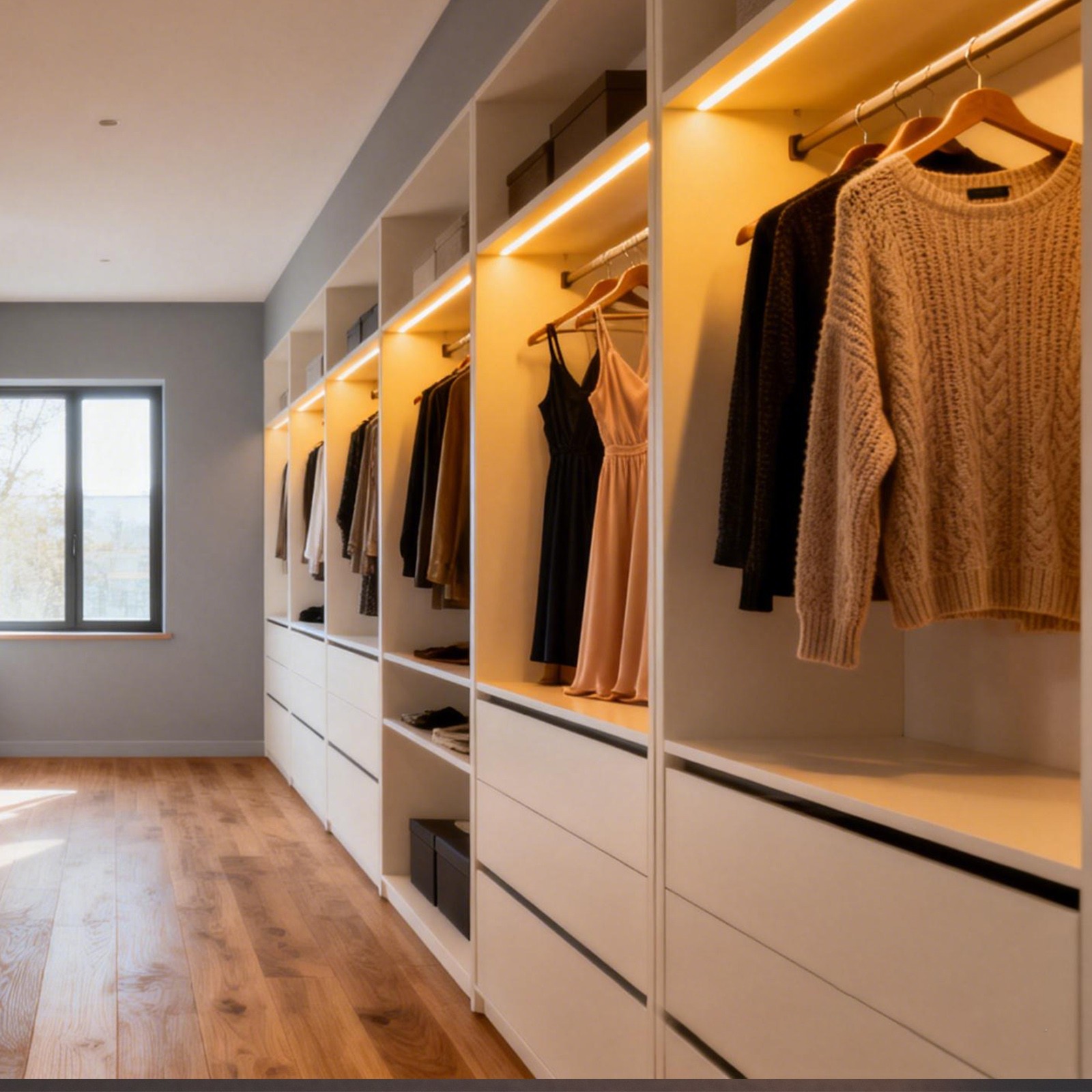 SUR-C1010X 12V Solder-free Recessed Shelf Light for Cabinets, Wardrobes and Display lighting