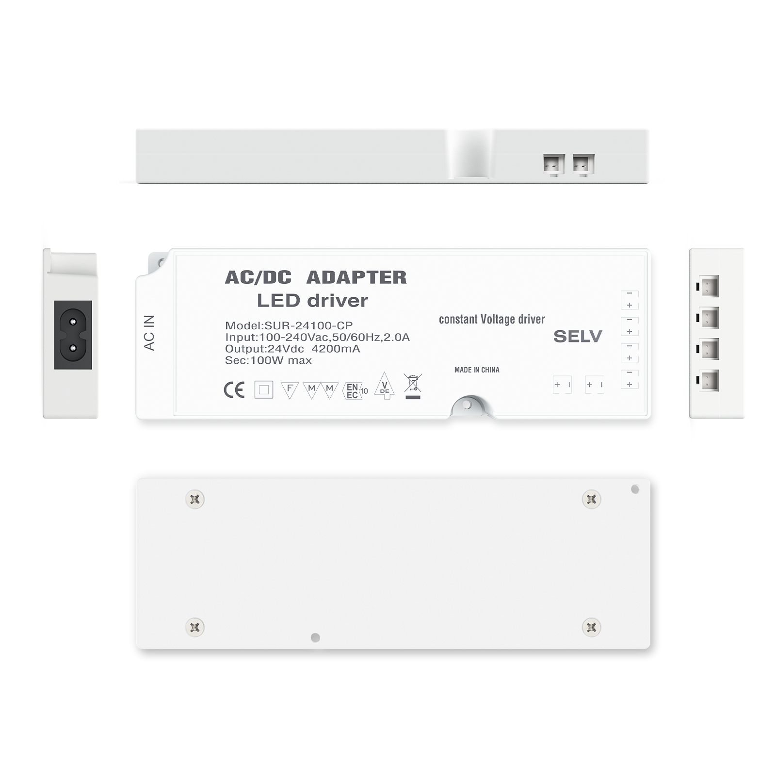 24V LED Cabinet Light Power Supply SUR-24100-CP