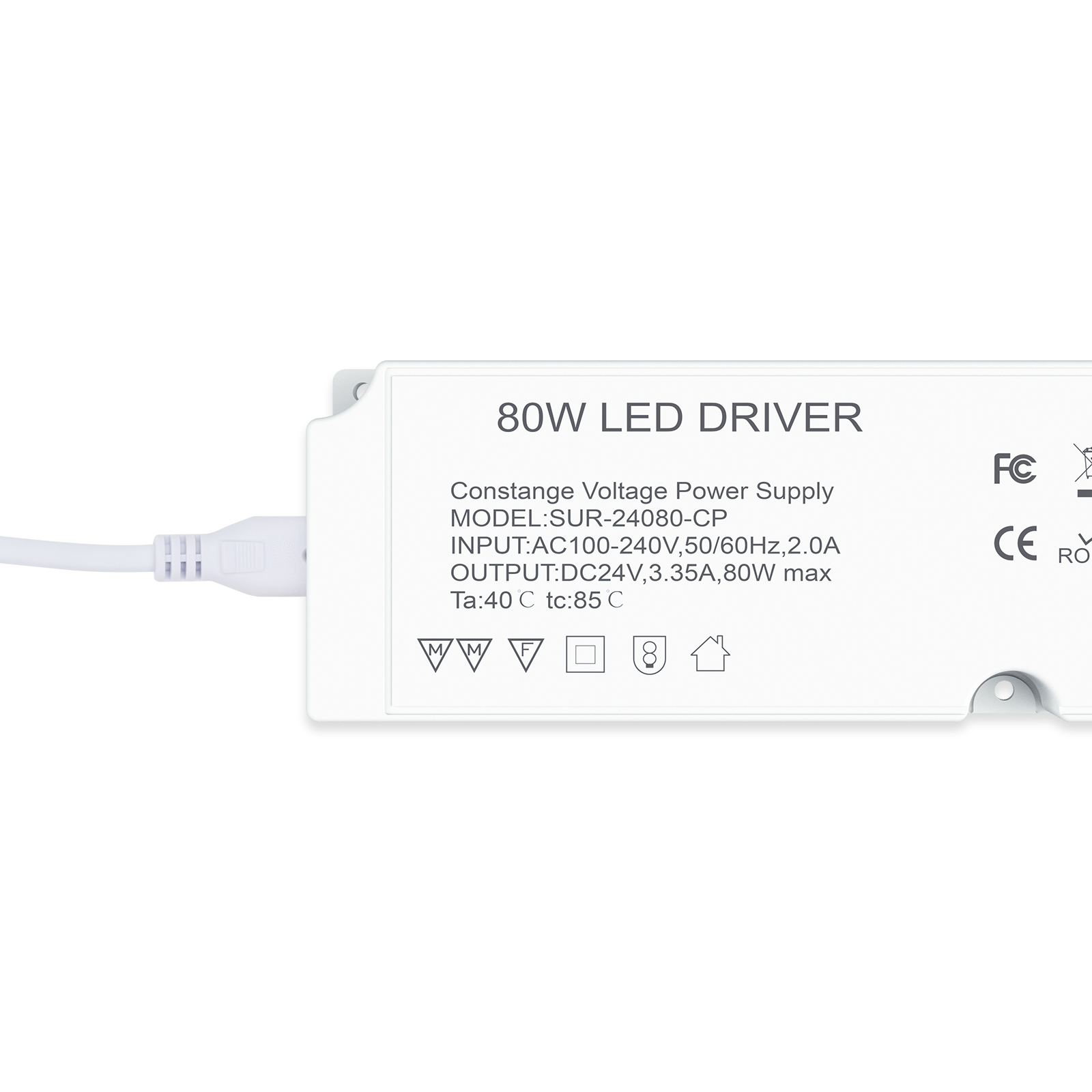 24V LED Cabinet Light Power Supply SUR-24080-CP