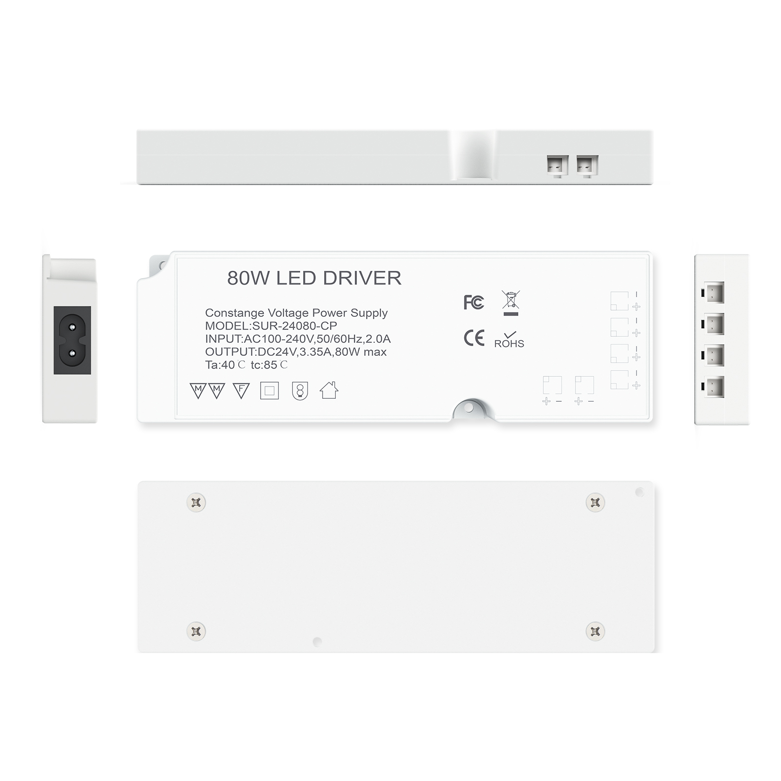 24V LED Cabinet Light Power Supply SUR-24080-CP