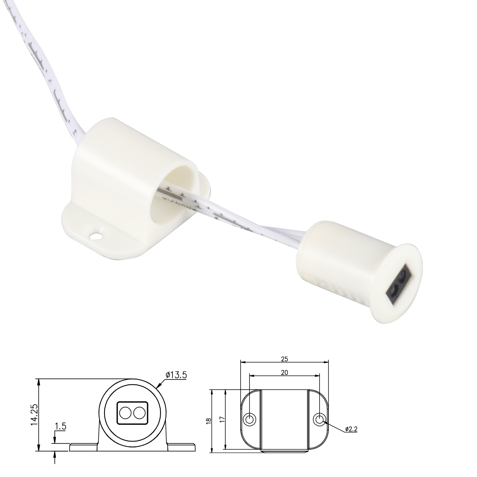 IR010N (Recessed/Surface Mounted Door or Hand Sensor IR Switch with Two Detectors)