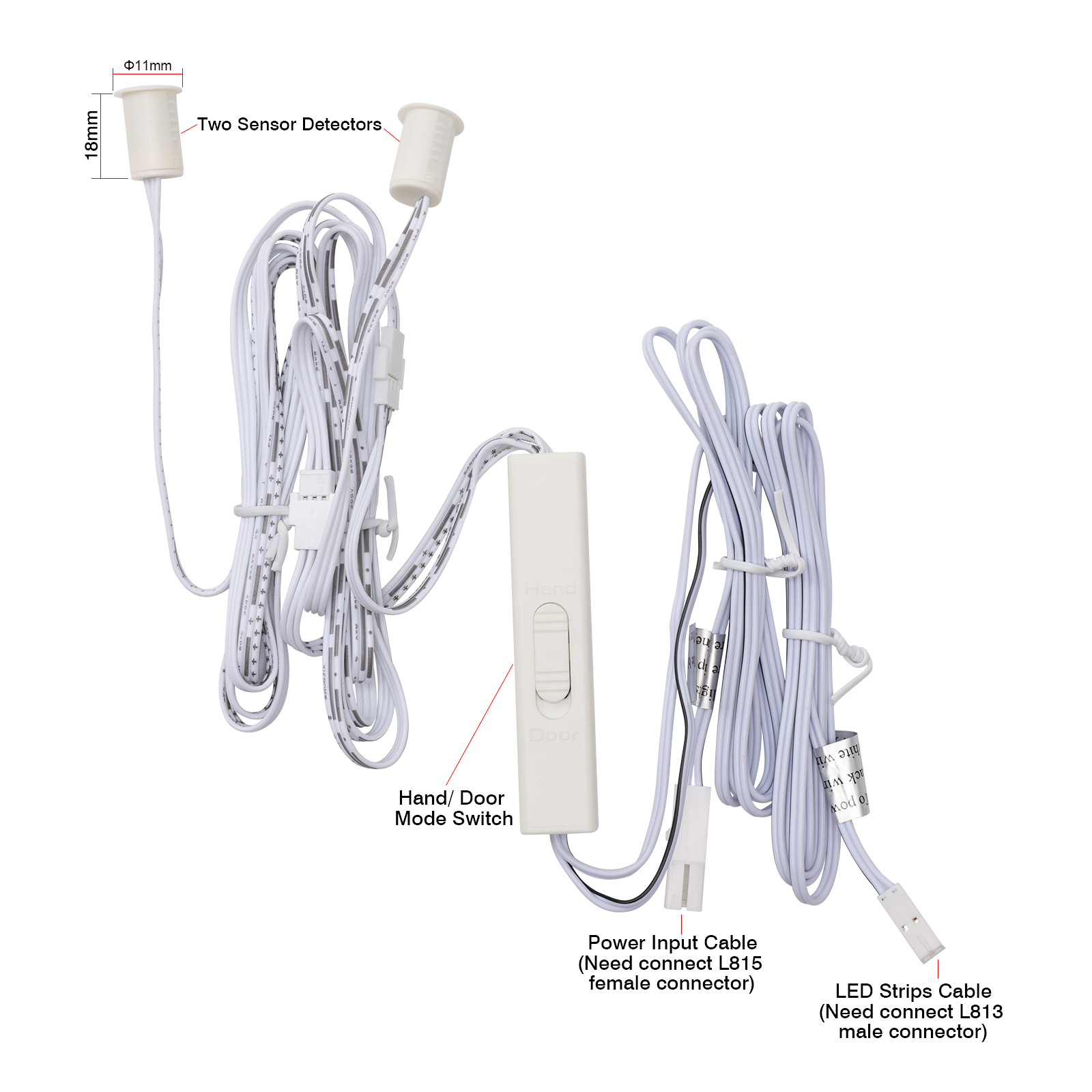 IR010N (Recessed/Surface Mounted Door or Hand Sensor IR Switch with Two Detectors)