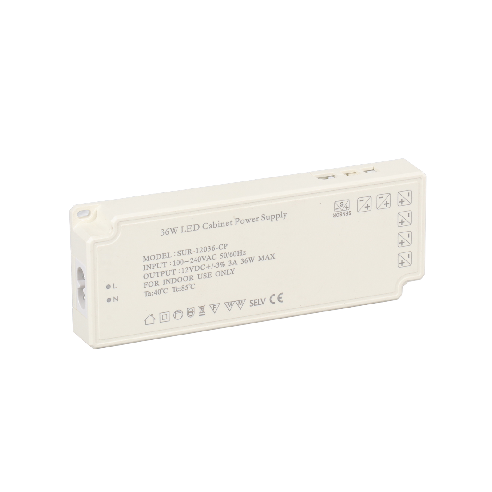 12V LED Cabinet Light Power Supply SUR-12036-CP