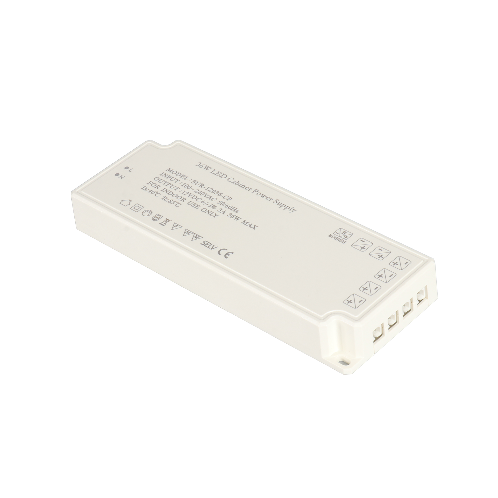 12V LED Cabinet Light Power Supply SUR-12036-CP