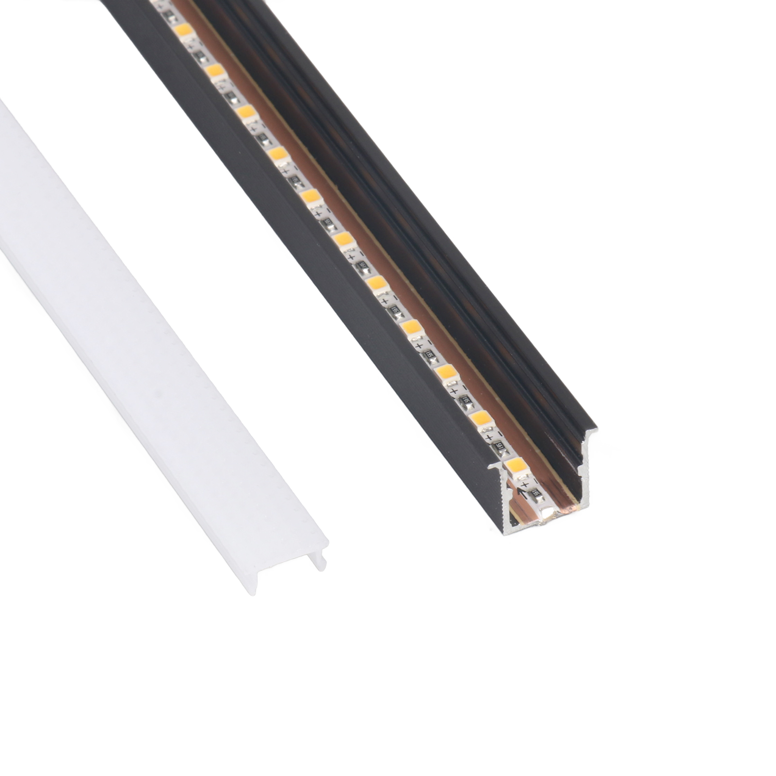 SUR-C1010K 12V Solder-free Recessed Shelf Light for Cabinet and Display lighting