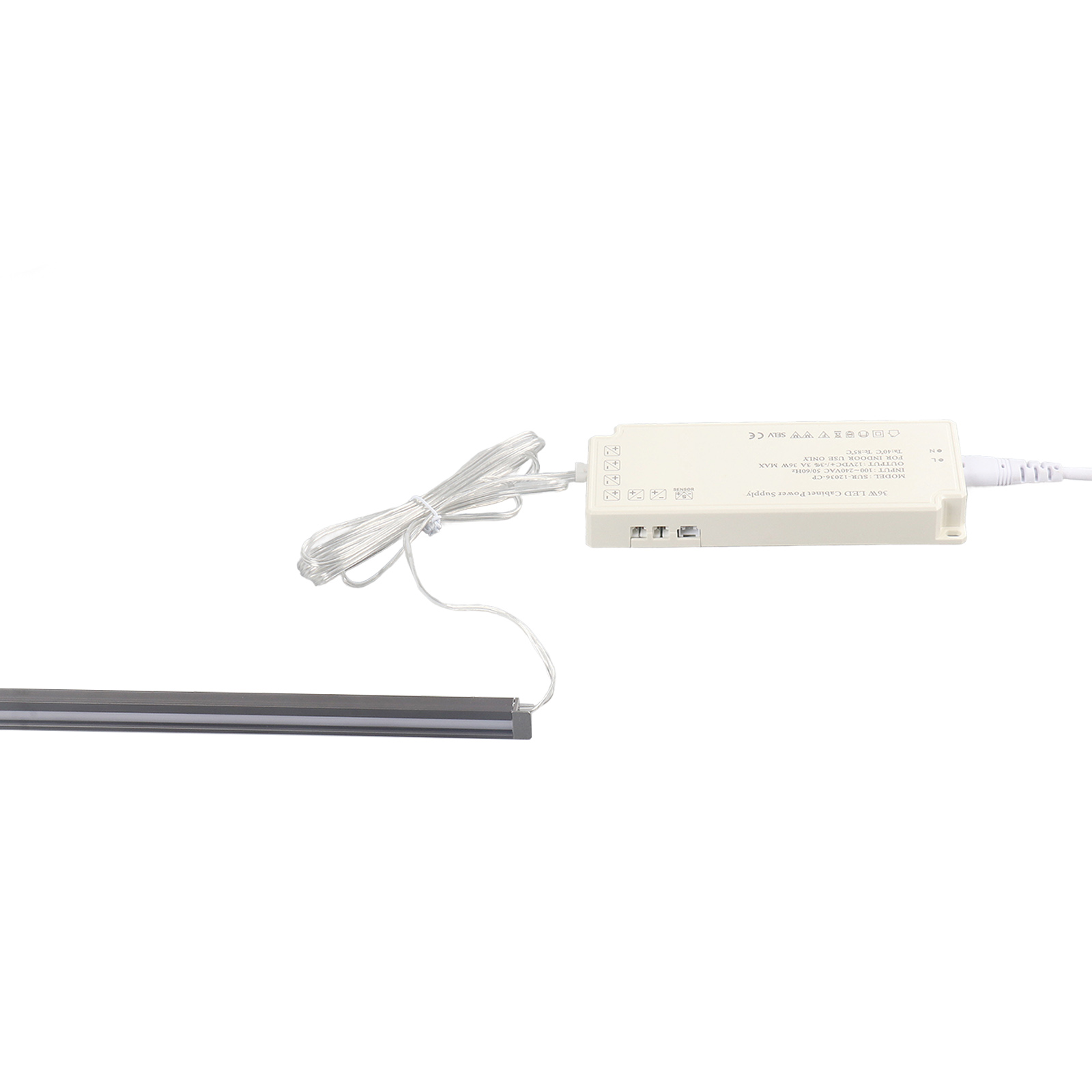SUR-C1010X 12V Solder-free Recessed Shelf Light for Cabinets, Wardrobes and Display lighting