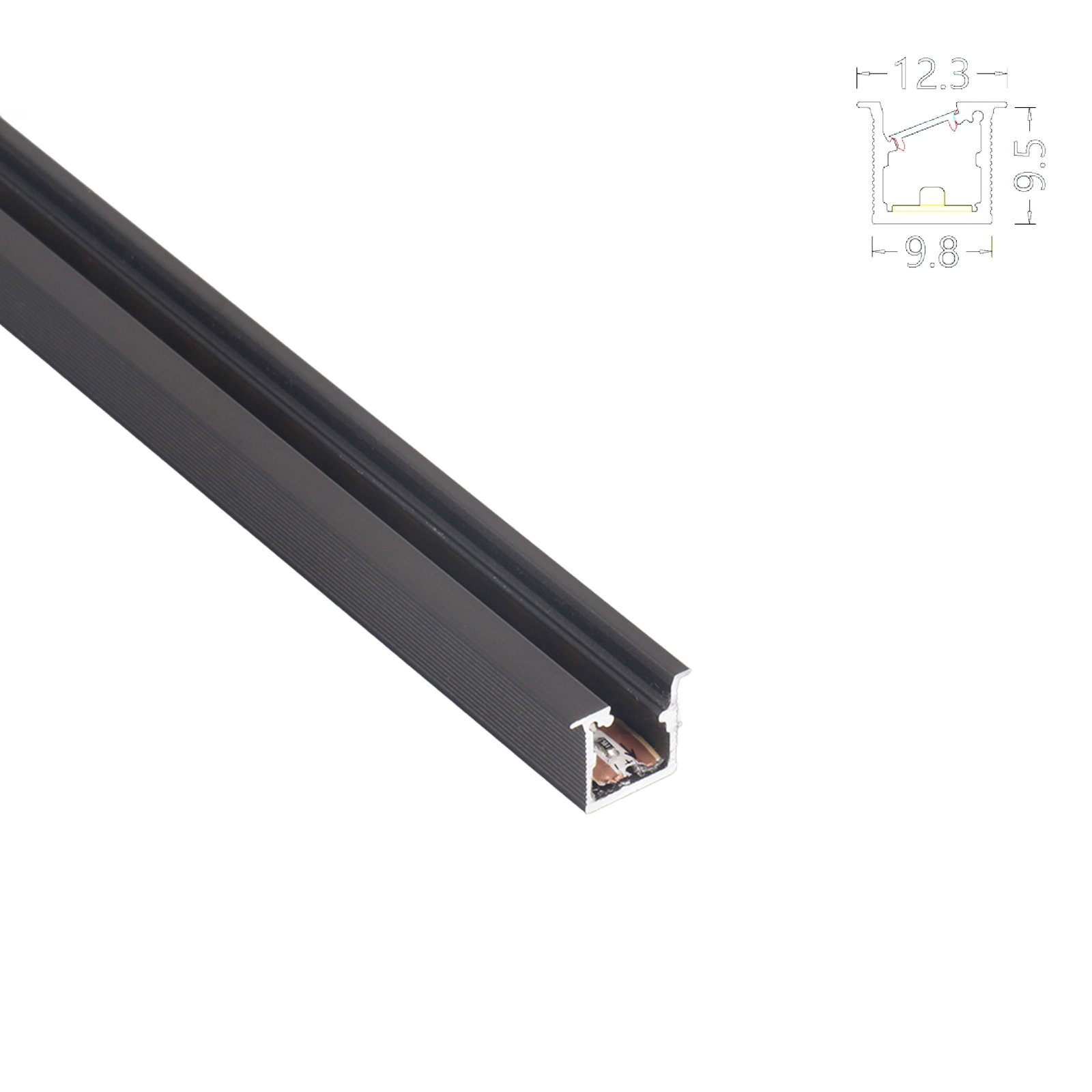 SUR-C1010X 12V Solder-free Recessed Shelf Light for Cabinets, Wardrobes and Display lighting