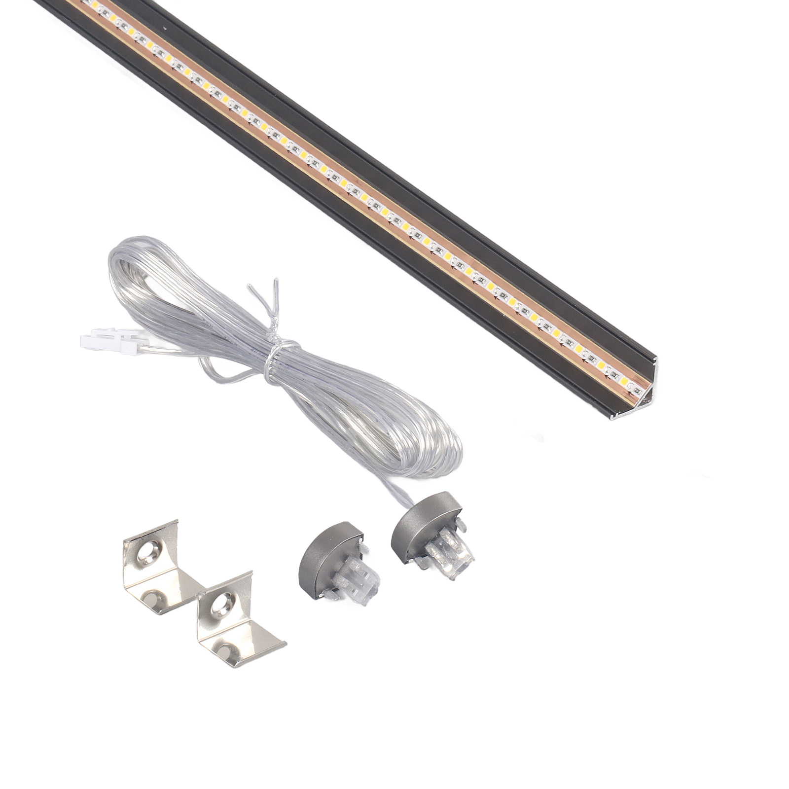 SUR-C1313 12V Surface Mounting Solder-free Corner Shelf Light for Cabinets