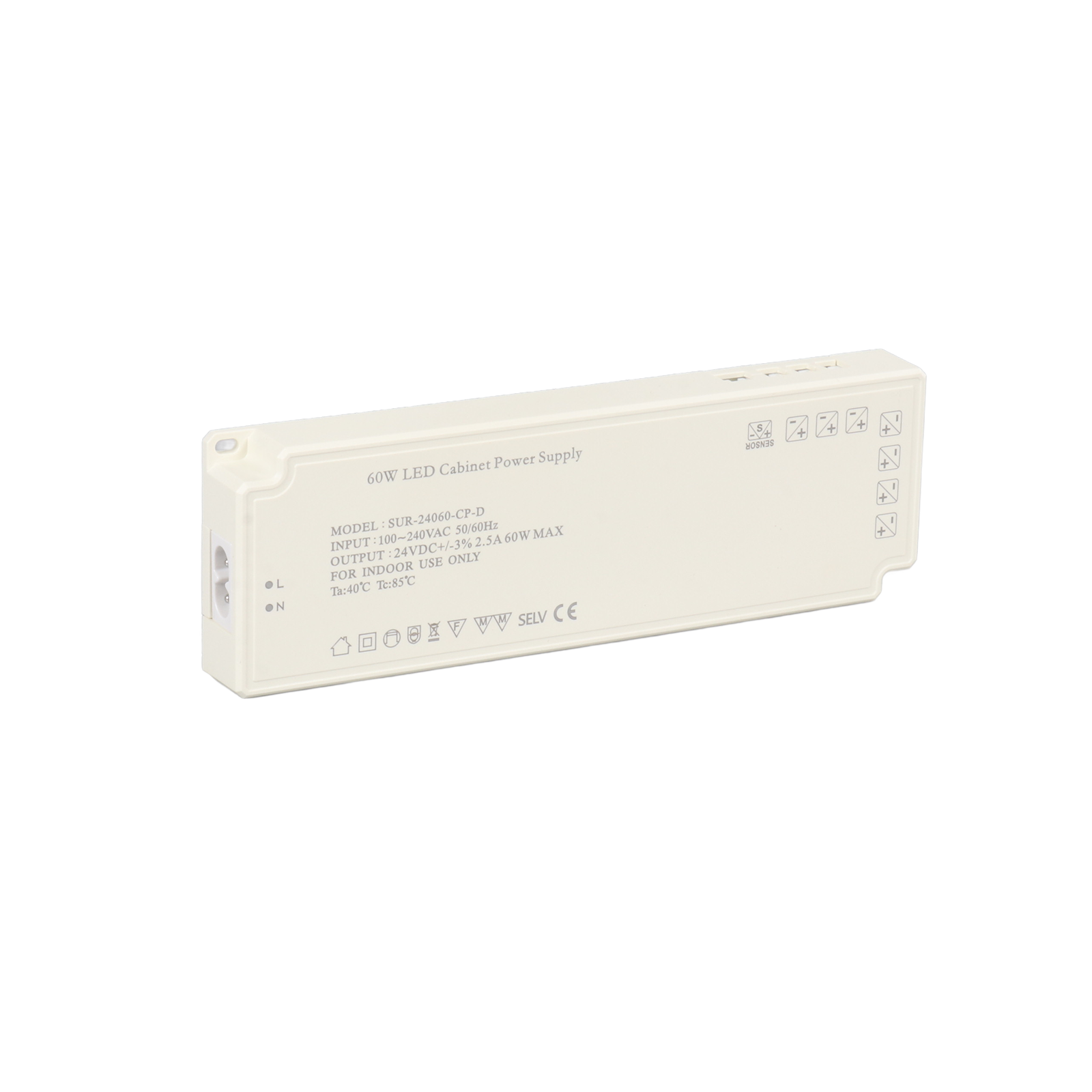 24V LED Cabinet Light Power Supply SUR-24060-CP