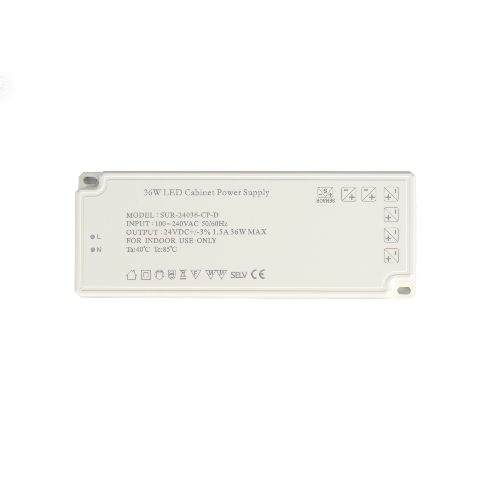 24V LED Cabinet Light Power Supply SUR-24036-CP
