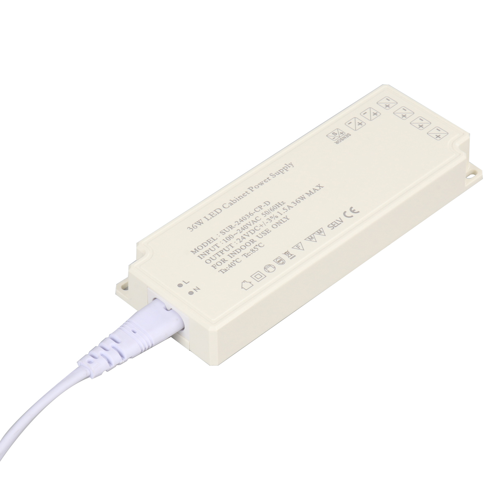 24V LED Cabinet Light Power Supply SUR-24036-CP