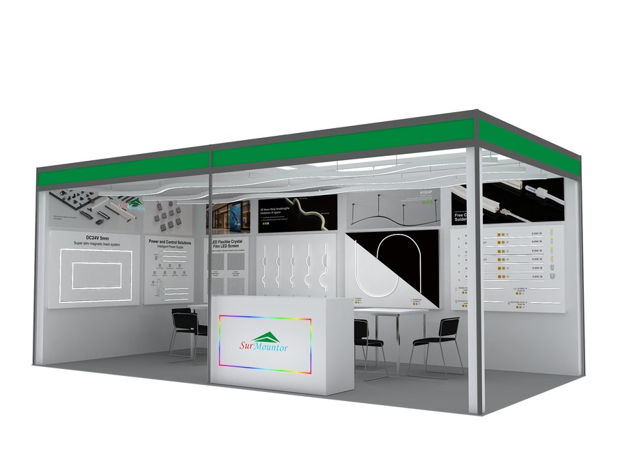 Surmountor booth design at Hong Kong International Lighting Fair 2026 Autumn Edition
